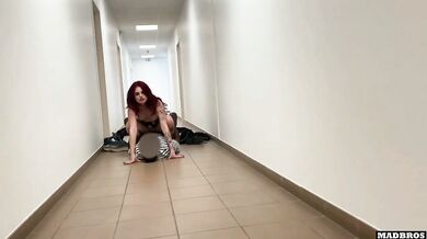French Goth Cheats On Her Boyfriend In A Corridor And Toilet for Concert Tickets !!!