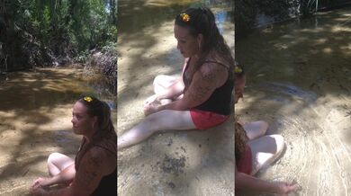 Purple Diamond Behind The Scenes: What would you do if you caught me on my hands and knees in spring water just rambling on about weird things? LOL