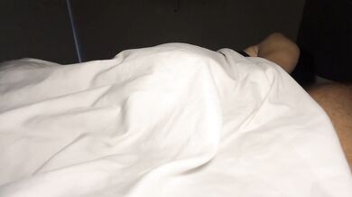 My Stepsister’s playing with my Cock under the sheets and rubbing it on her Asshole