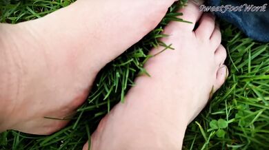 Sweaty Stinky Dirty Mowing Socks and Tennis Shoes for You to Cum Worship - Let Me Put My Smelly Feet in Your Face