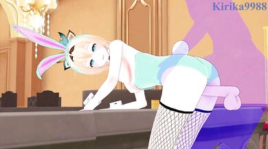 Kazama Iroha (Bunny Girl) and I have intense sex in the casino. - Hololive VTuber Hentai