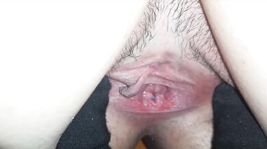 Pulling PUSSY LIPS close up