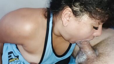 BLOWJOB Cinematic of Porn, the spit and saliva soaks the entire Cock????