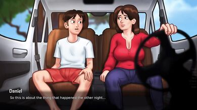 Sommertime saga | Sexy stepmom sucking my cock in the car