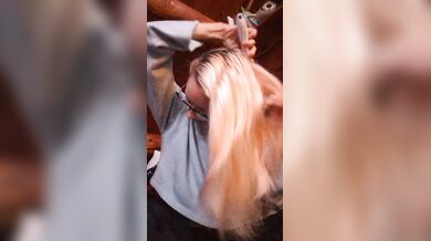 Brushing Hair In Bed.
