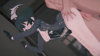 [Blue Archive] Kisaki's "EMPIRE FALLEN": Bound Mafia Boss & POV Sandwich DP (4K)