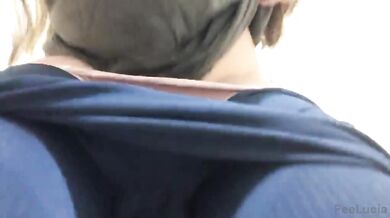 She arrives after the gym, frantically takes off her clothes and has a desperate, delicious pee