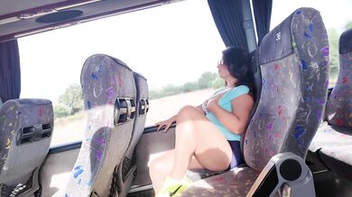 Stepson unexpectedly caresses his StepMother on the Bus