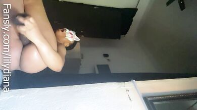 Ebony Wet Pussy Overload on Massive BBC Dildo & Fingers - Juice Everywhere!