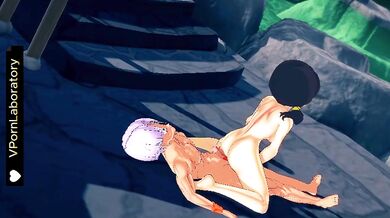 Trunks grabbed Videl and fucked her hard