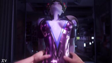 widowmaker es follada de cowgirl con traje