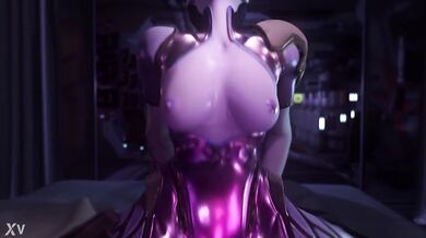 widowmaker es follada de cowgirl con traje