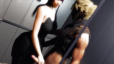 Nyotengu x Cloud Temptation in the Elevator Shared Version
