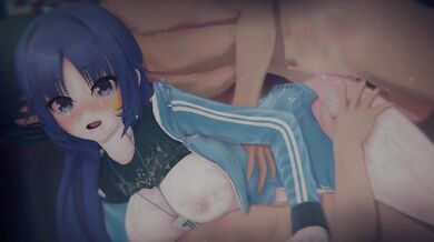 [Blue Archive] "Seminar Scandal" - Thicc Thigh Yuuka: POV Sandwich DP & Tied Up (4K/60FPS)