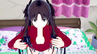 Rin Tohsaka Hard Sex With Footjob and Blowjob