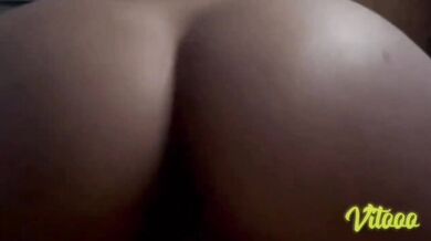 cumshot with a lot of semen - skinny girl with a beautiful ass