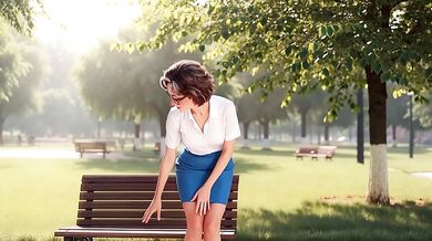NUDE SEXY FOTOSHOOTING in the park with Mrs. MALONE