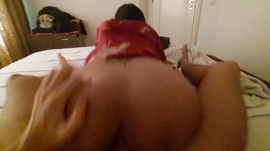 Amateur couple morning routine