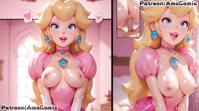 Mario Hentai Comic Ep.0222 - Big Tits Princess Peach Best Blow Job Hand Job hentai by amscomic