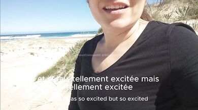 Catrine Croissant: My husband is working... I got bored and let a SURFER breed me on the beach (Bareback!)