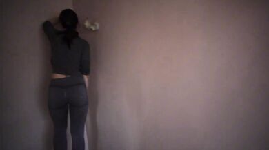 During the painting of the walls, excitement attacked, cunnilingus, blowjob, and wild rides on a dick immediately arrived