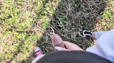 The stepmother takes out her stepson's penis and lets him pee.