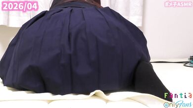 【素人】むっちりJKのフェラASMR【尻アングル】日本人 色白 制服 巨乳 コスプレ Japanese Hentai Asian