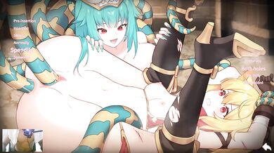 CUTE CATGIRL FUCKED BY A LESBIAN SNAKEWOMAN - ARENA STORY