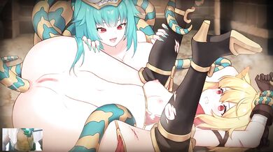 CUTE CATGIRL FUCKED BY A LESBIAN SNAKEWOMAN - ARENA STORY