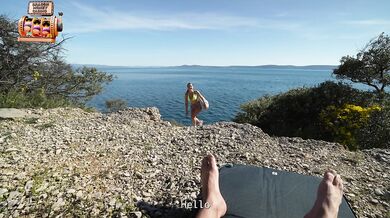 Some stranger on a nudist beach, and I lost control. A huge load of cum all over my face