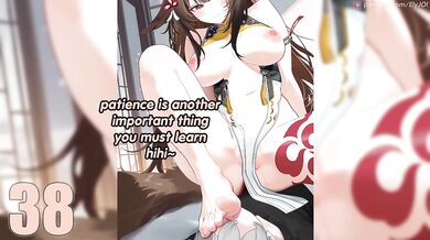 Edging training with Ye Shunguang (JOI, soft femdom, big breasts, edging, feet)