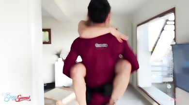 Blonde Slutty Wife Seduces Shy Antenna Guy and Gets Fucked Hard