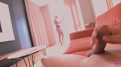 SLUTTY BLONDE SUCKING MY NEW NEIGHBOUR HARD COCK PART 1