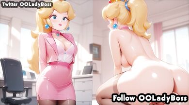 Princess Peach blow job for her boss hentai animation from Mario by ooladyboss