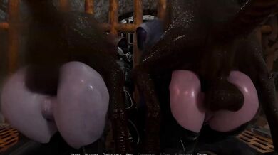 A crowd of hellish monsters fills the asses of girls who love thrills. 3D Hentai Game