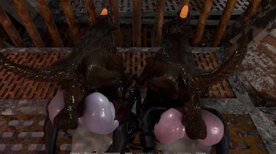 A crowd of hellish monsters fills the asses of girls who love thrills. 3D Hentai Game