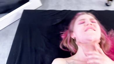 Pink-Haired Blonde Gets Fucked Deep After Sucking POV