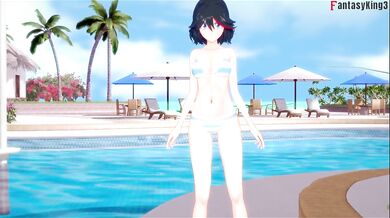 Ryuko Matoi sex on the pool | Killlakill | Full & POV on patreon: Fantasyking3