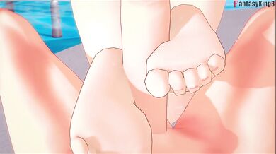 Ryuko Matoi sex on the pool | Killlakill | Full & POV on patreon: Fantasyking3