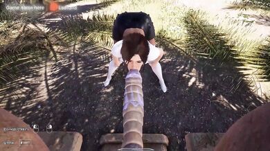 Lara's pussy was fucked by a huge, aroused statue, but now she has to test her anal hole.