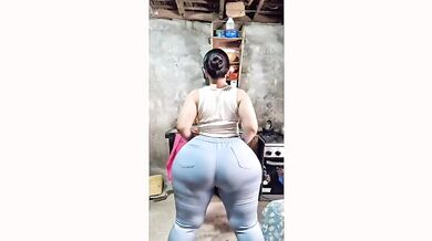 rich, curvy woman shaking it with pleasure 2