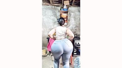 rich, curvy woman shaking it with pleasure 2