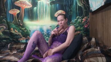 SluttyPeaches sucking and fucking my big fat dildo