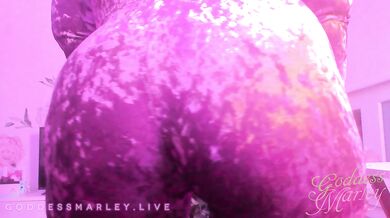 Curvaceous Smoke Show Shows Off In Velvet - Smoking Fetish, Cock Tease, Webcam - Goddess Marley