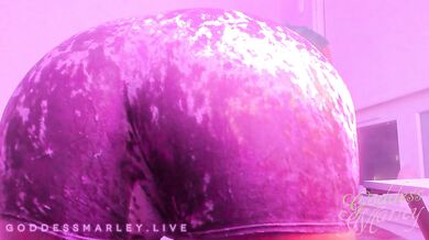Curvaceous Smoke Show Shows Off In Velvet - Smoking Fetish, Cock Tease, Webcam - Goddess Marley