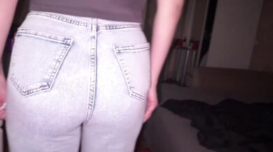 Showing off my new jeans, I couldn't resist and fucked my big ass in all positions