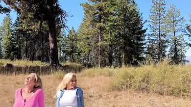 Two Big Titty Milfs Tanning Seduce A Hiker To Get A Shared Creampie