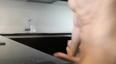 We're filming gymnastic sex on the kitchen table