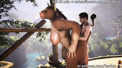 The Gentle Giantess | 3D furry cow girl milf