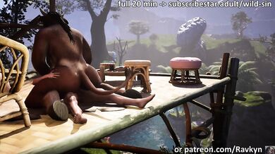 The Gentle Giantess | 3D furry cow girl milf